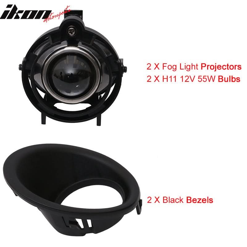 2014-2015 Chevy Camaro Front Fog Lights H11 12V 55W Clear Lens - Image 4