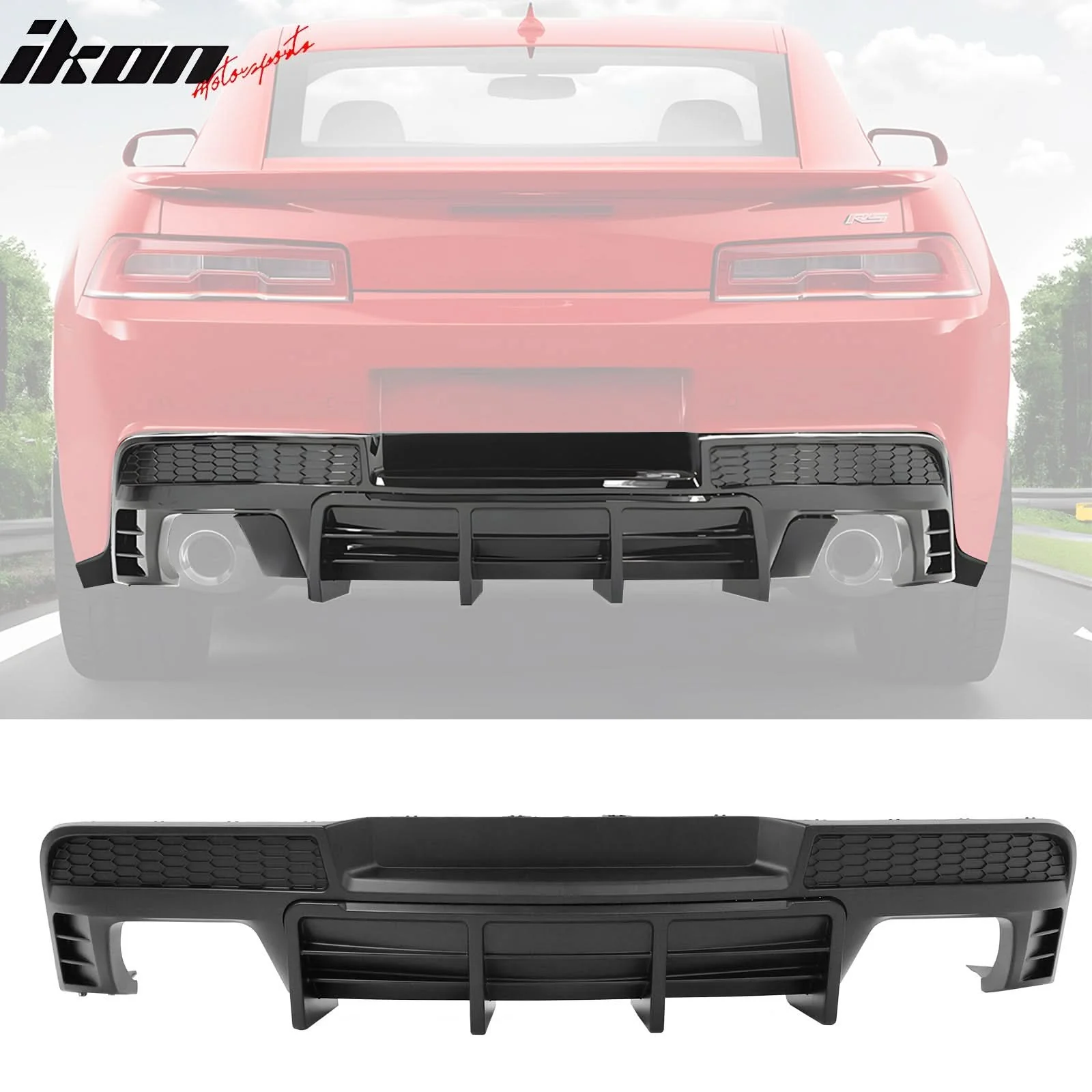 2014-2015 Chevy Camaro Ikon Rear Diffuser Bumper Lip PP - Image 15
