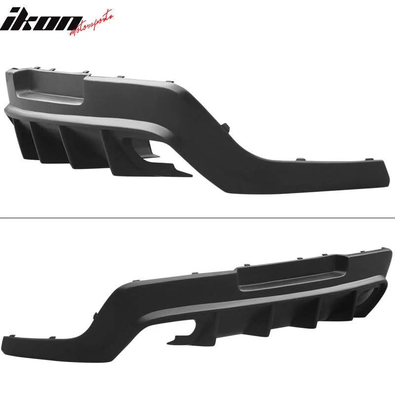 2014-2015 Chevy Camaro ZL1 Matte Black Rear Diffuser Bumper Lip PP - Image 3