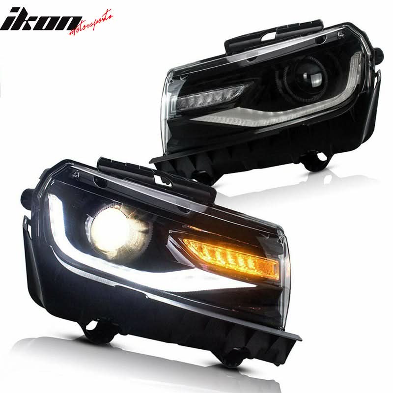 2014-2015 Chevy Camaro ZL1 Style Front Bumper DRL Fog Lights Headlamps - Image 6