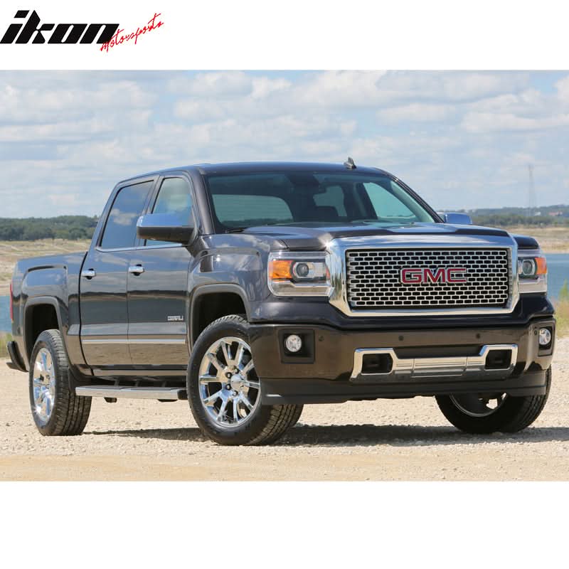 2014-2015 GMC Sierra 1500 Vertical Chrome Front Upper Grille Grill ABS - Image 2