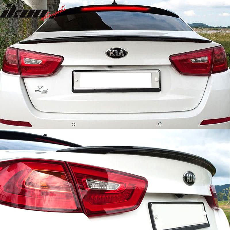 2014-2015Â Kia Optima K5 Sedan V2 Flush Mount Black Trunk Spoiler ABS - Image 2
