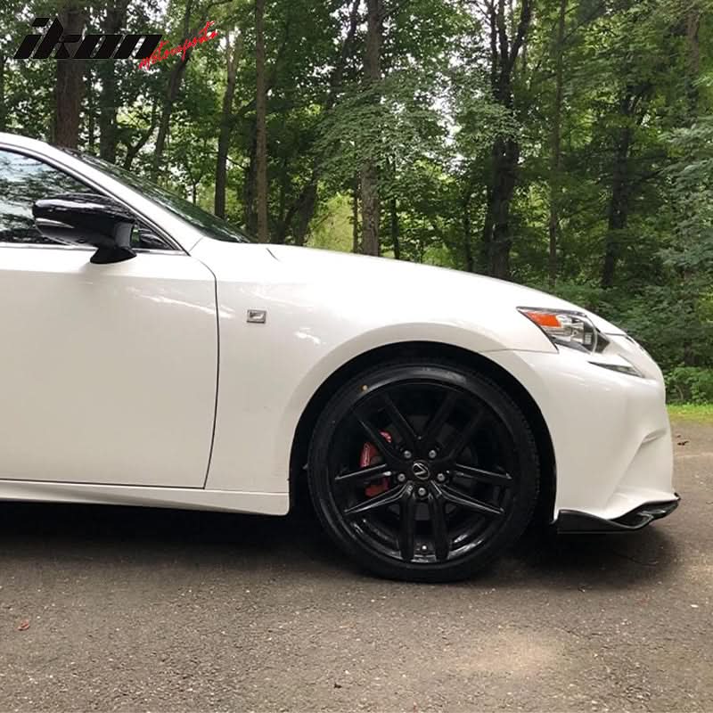 2014-2016 Lexus IS F Sport AG Unpainted Black Front Bumper Lip PU - Image 5