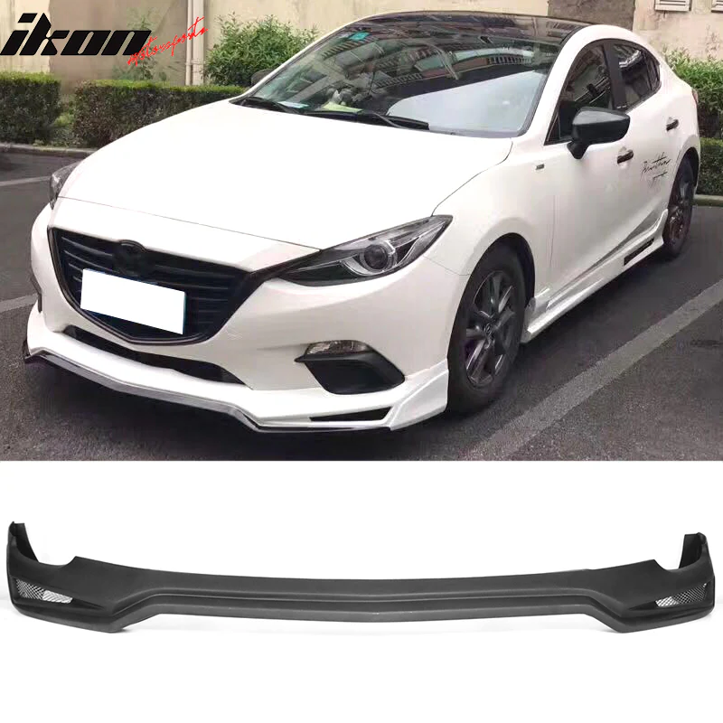 2014-2016 Mazda 3 V3 Style Painted Front Bumper Lip Spoiler PP - Image 2