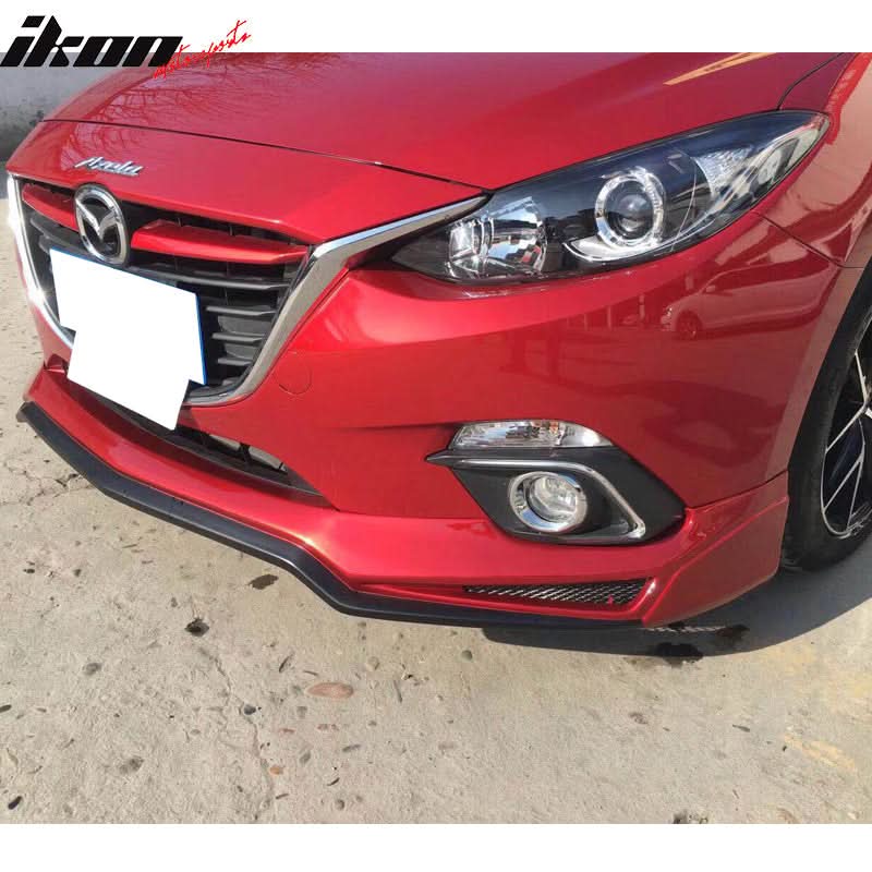 2014-2016 Mazda 3 V3 Style Painted Front Bumper Lip Spoiler PP - Image 3