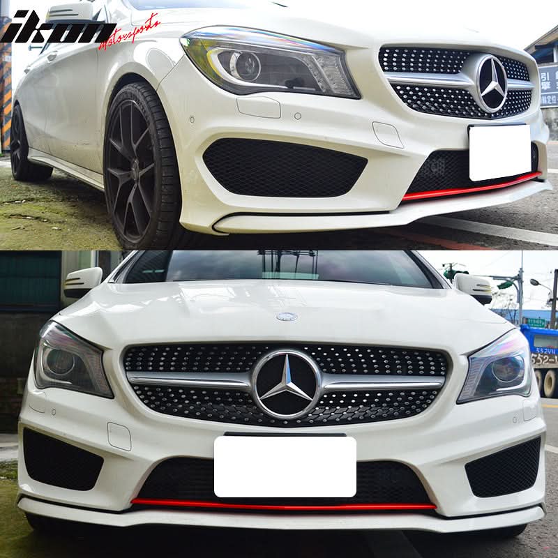2014-2018 Benz CLA-Class W117 DTO Style Front Bumper Lip Trim Cover PP - Image 2