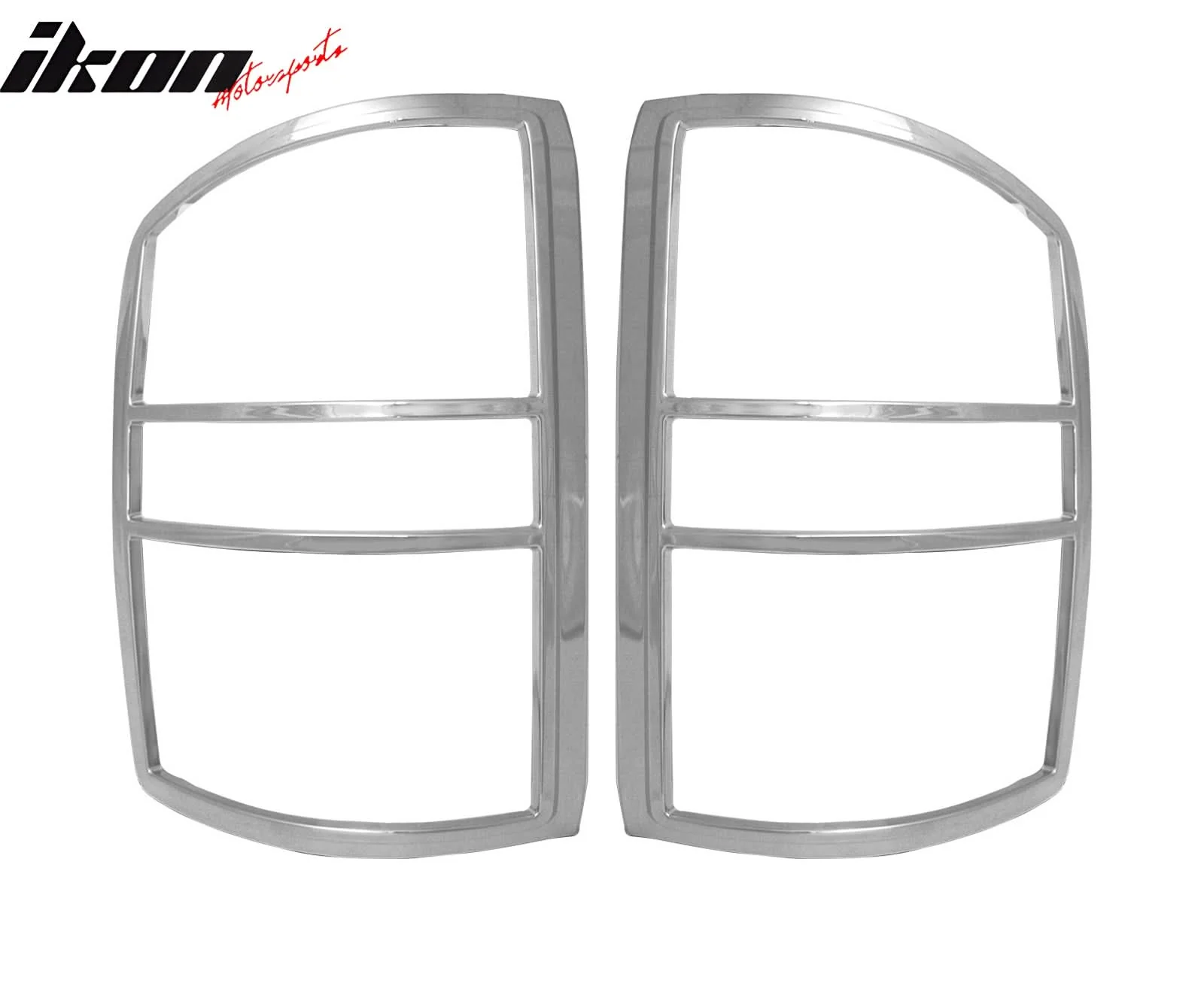 2014-2018 GMC Sierra Chrome ABS Tail Lights Frame Bezel Trim Pair - Image 2