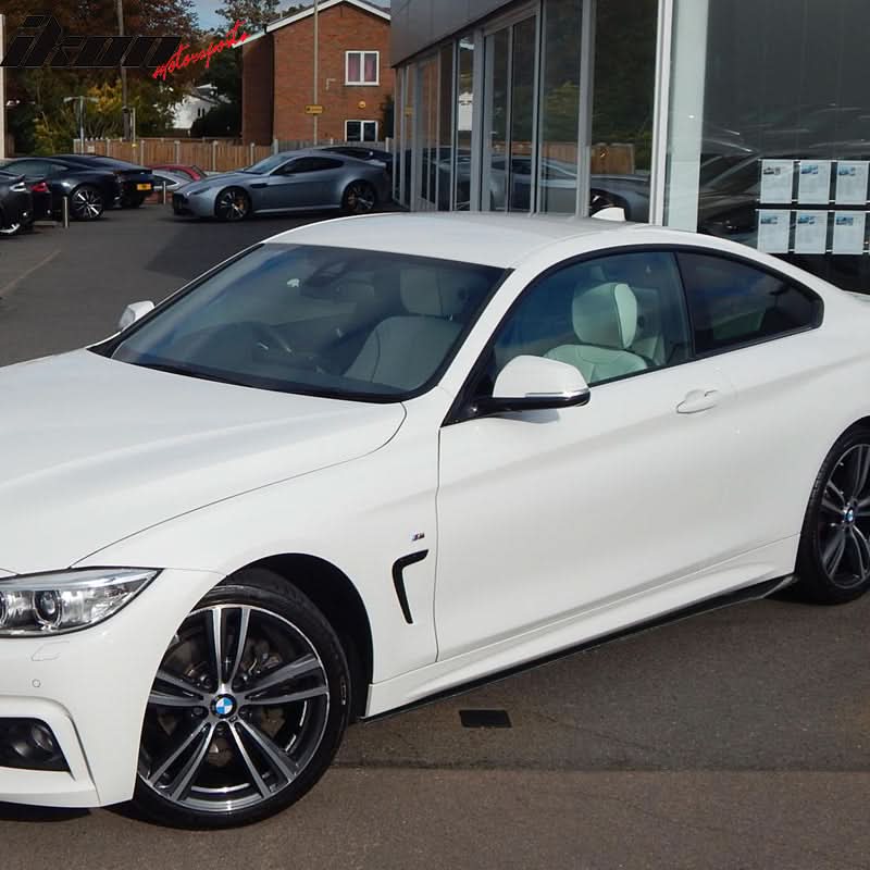 2014-2020 BMW 4 Series F32 CF Flat Bottom Line Side Skirt Extension - Image 2