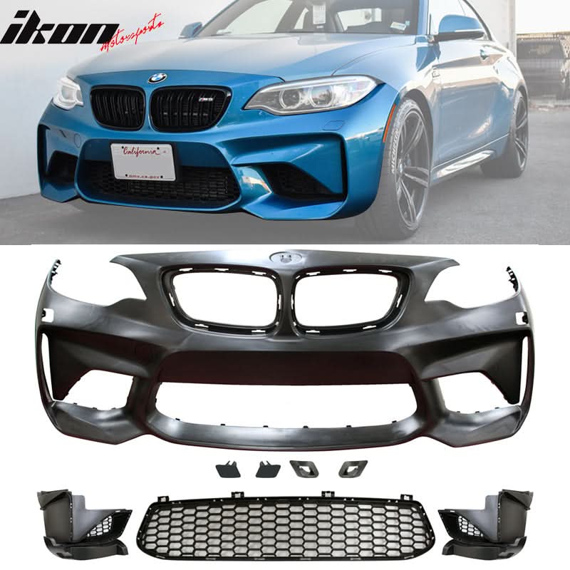 2014-2021 BMW F22 F23 Front + Rear Bumper Cover Diffuser Twin Outlet - Image 4