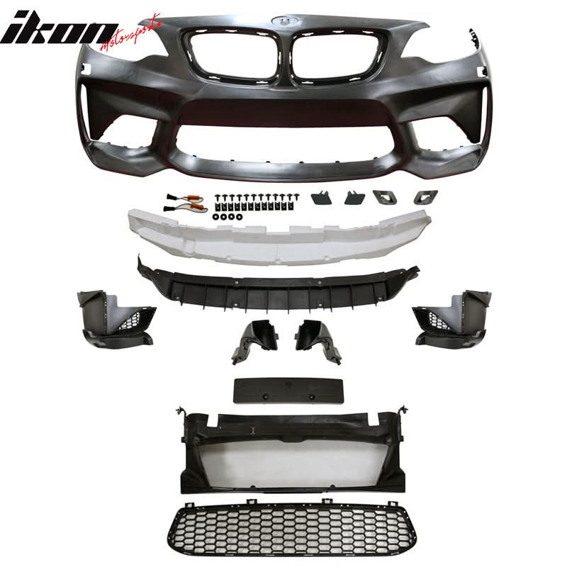 2014-2021 BMW F22 F23 Front + Rear Bumper Cover Diffuser Twin Outlet - Image 6