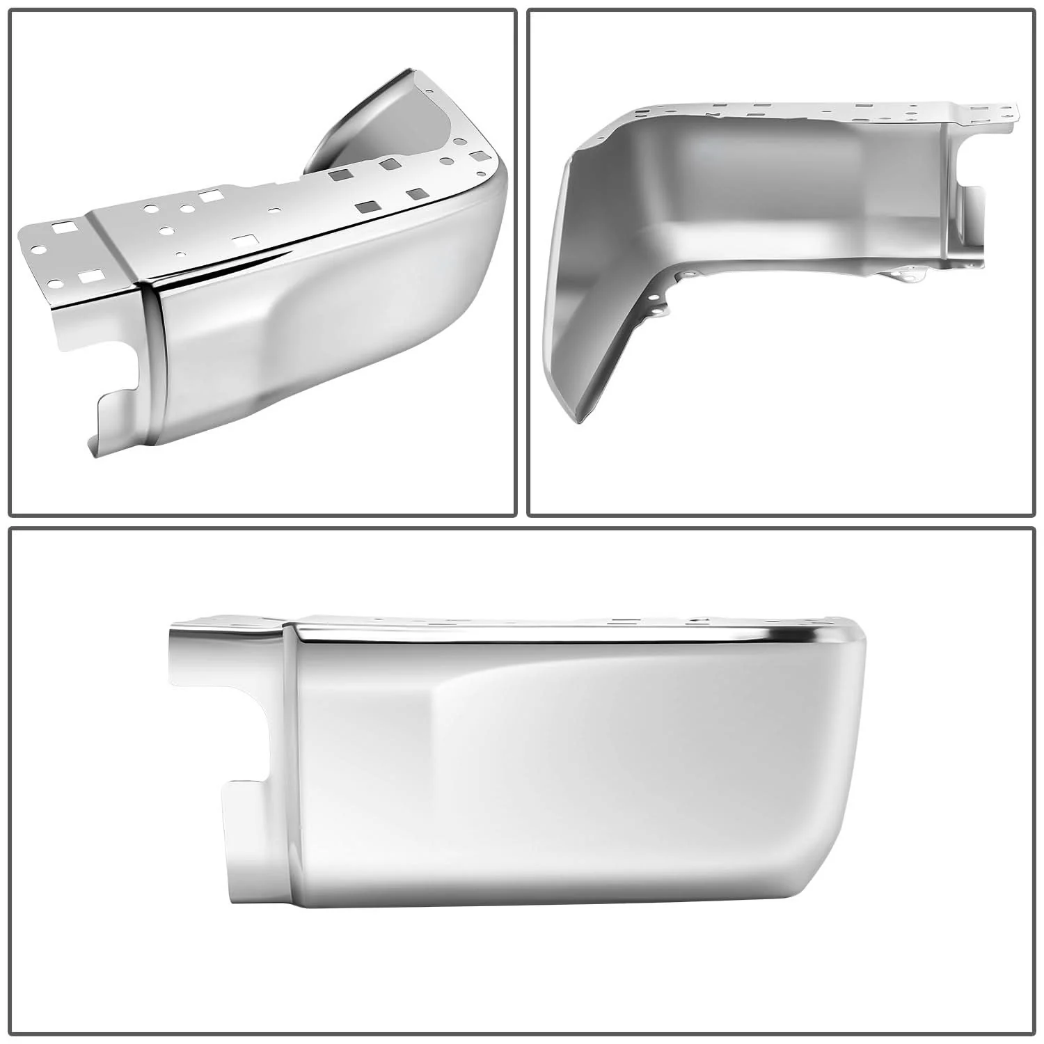 2014-2021 Toyota Tundra Rear Bumper Cover - Right - Chrome - Image 3