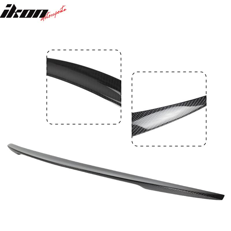 2014-2022 Infiniti Q50 Sedan 4Dr P Style Carbon Fiber CF Trunk Spoiler - Image 10
