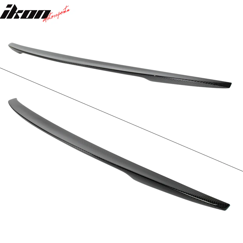2014-2022 Infiniti Q50 Sedan 4Dr P Style Carbon Fiber CF Trunk Spoiler - Image 3