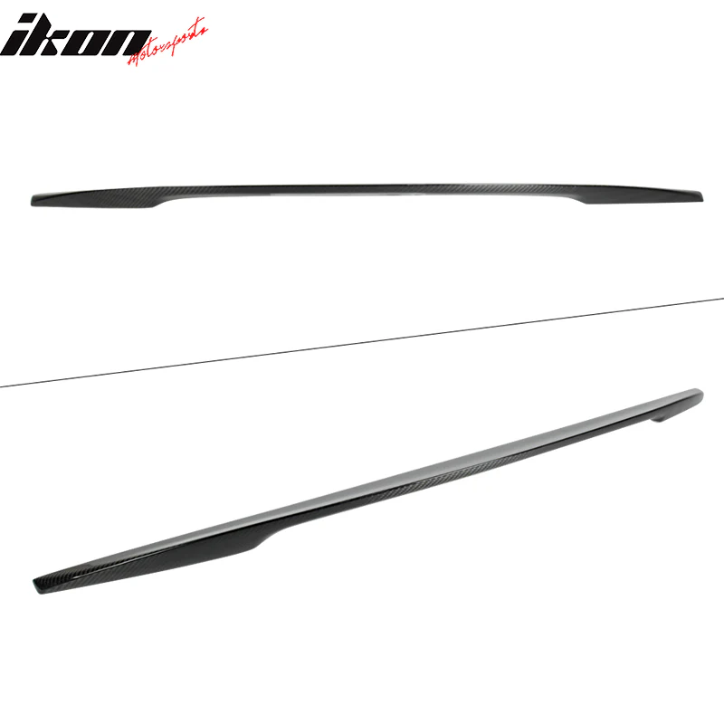 2014-2022 Infiniti Q50 Sedan 4Dr P Style Carbon Fiber CF Trunk Spoiler - Image 5