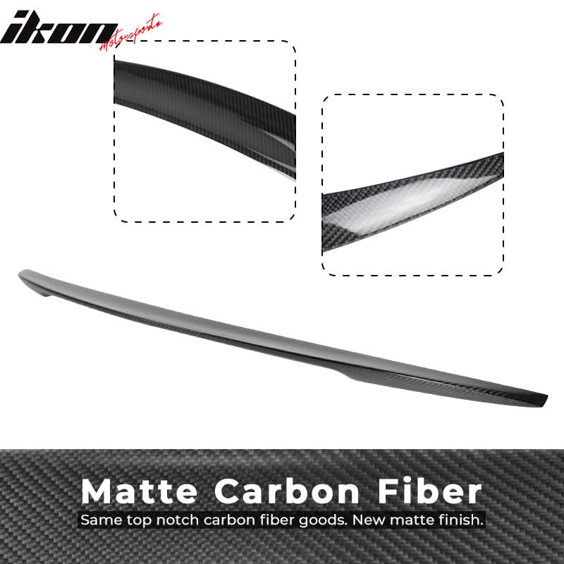 2014-2022 Infiniti Q50 Sedan 4Dr P Style Carbon Fiber CF Trunk Spoiler - Image 7