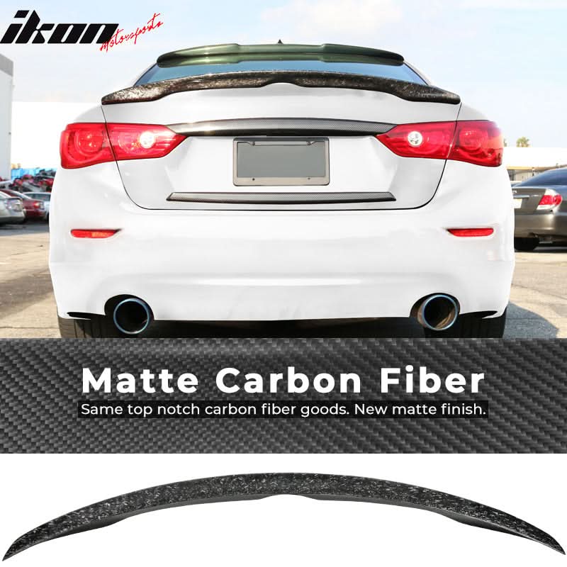 2014-2023 Infiniti Q50 Japanese Style Forge Trunk Spoiler Carbon Fiber - Image 9