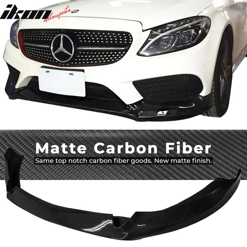 2015-2016 Benz C-Class W205 Sports CS Front Bumper Lip Carbon Fiber CF - Image 6