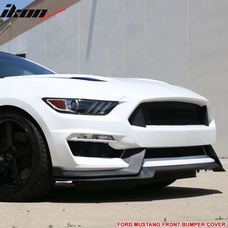 2015-2016Â Ford Mustang GT350 Black Front Rear Bumper Conversion PP - Image 3