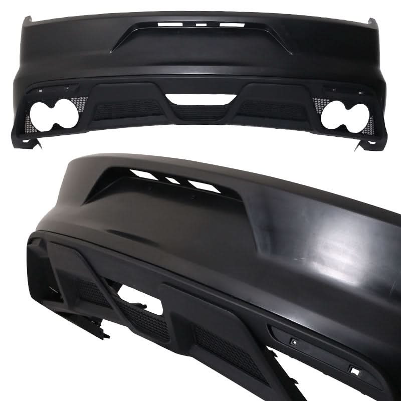 2015-2016Â Ford Mustang GT350 Black Front Rear Bumper Conversion PP - Image 7