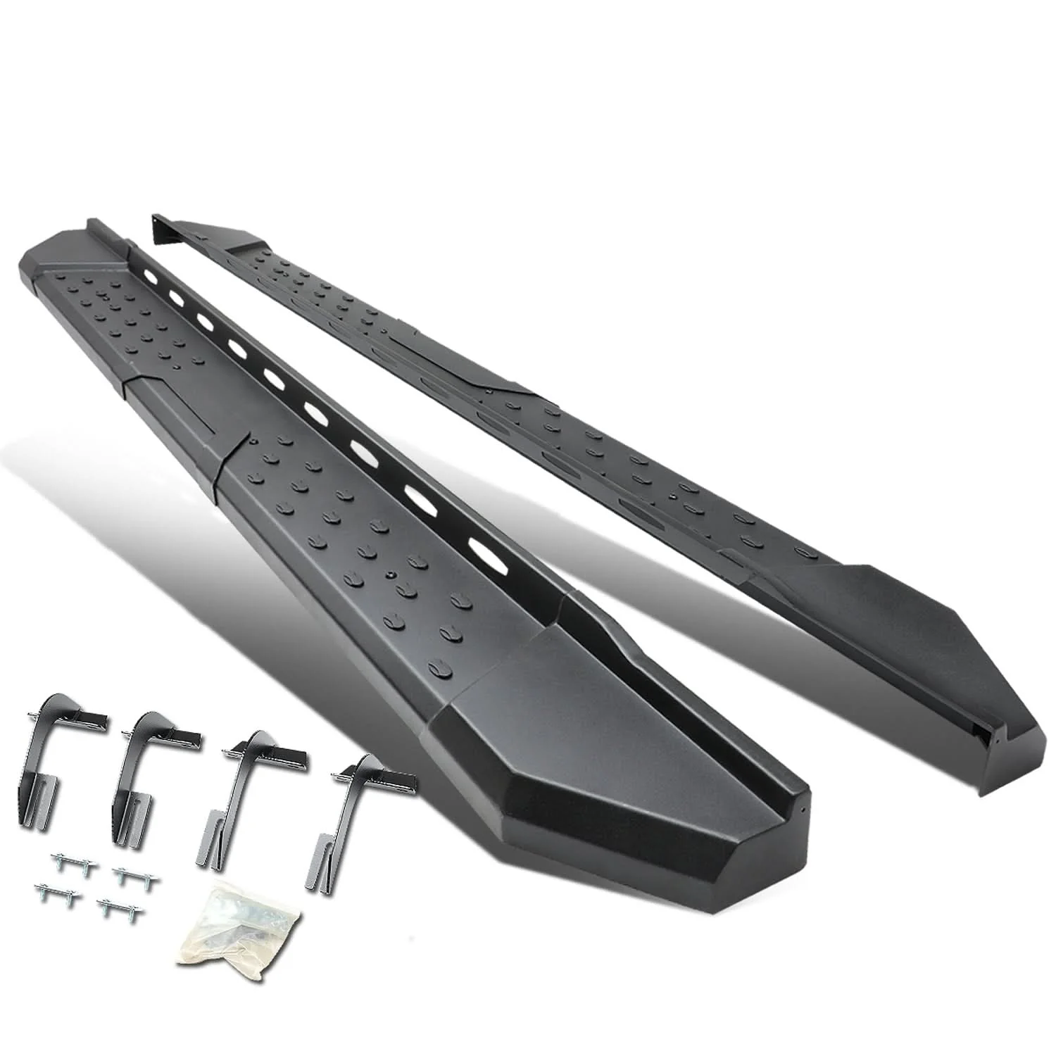 2015-2017 Ford F-150 Extended Cab 5.5" Straight Nerf Bars Black - Image 2