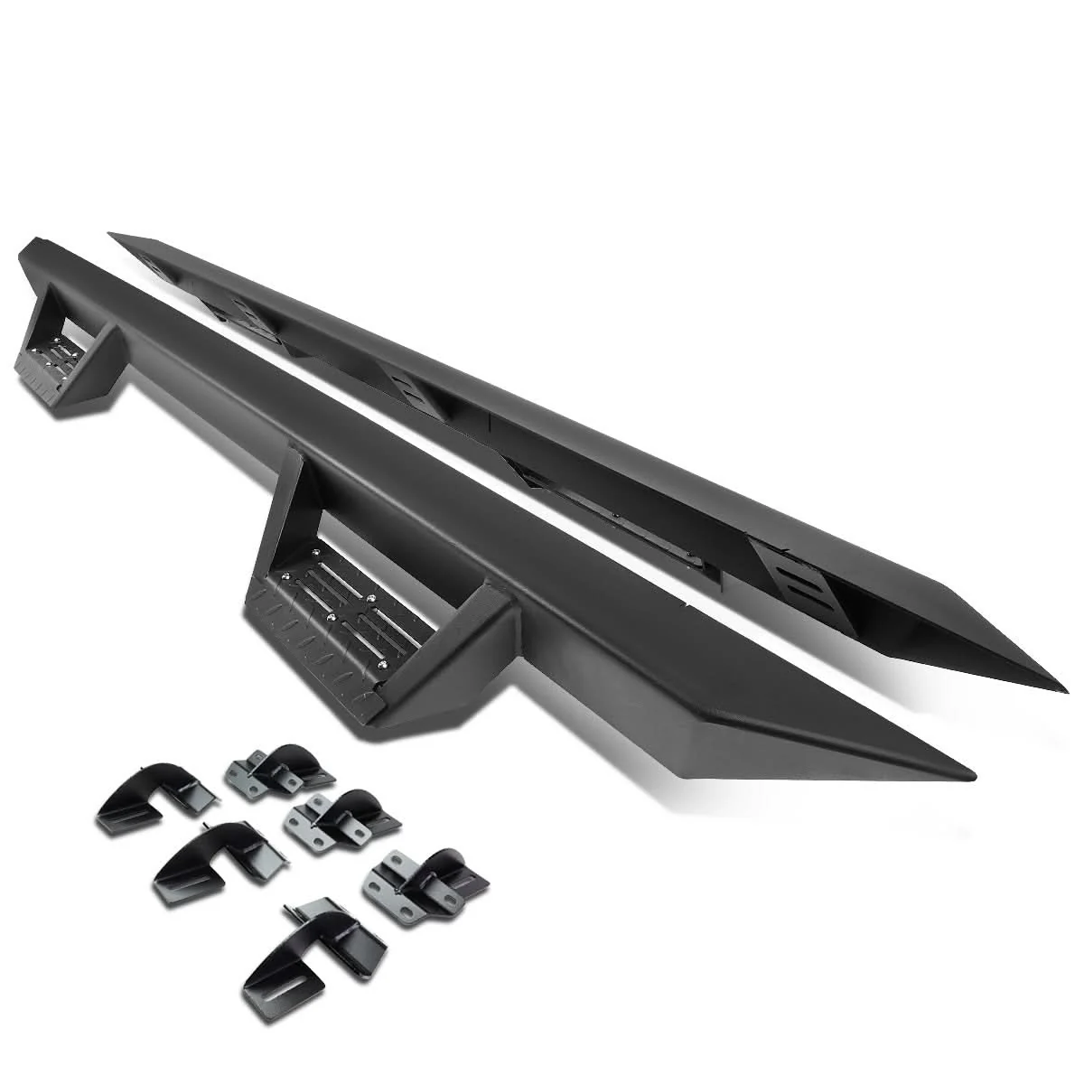 2015-2017 Ford F150 Extended Cab Step Down Nerf Bars - Black - Image 2
