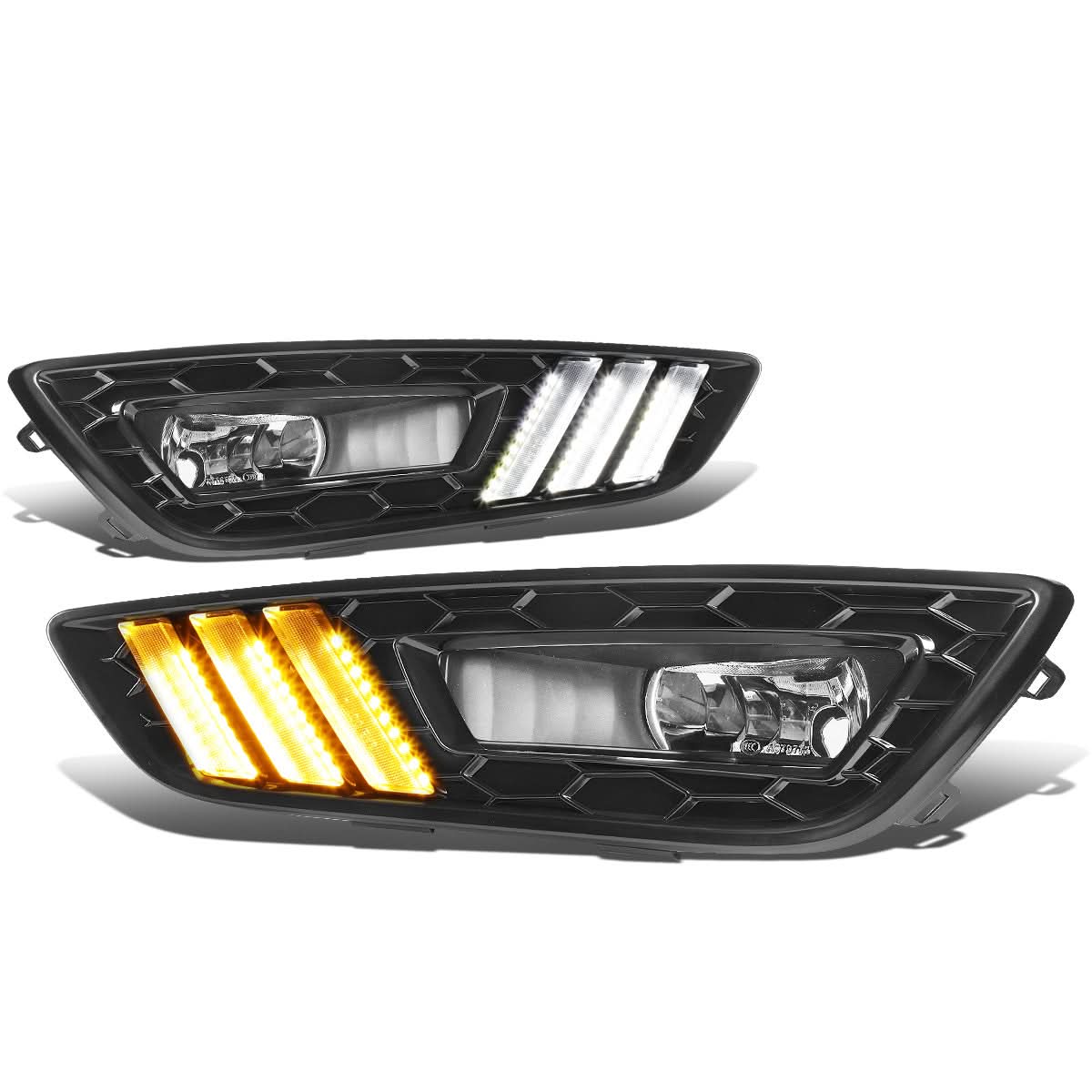 2015-2017 Ford Focus LED DRL Fog Lights with Bezels - Image 3