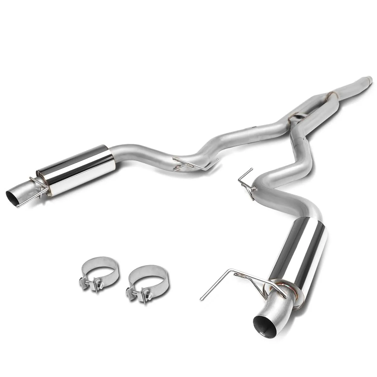 2015-2017 Ford Mustang 2.3L Turbo Catback Exhaust Stainless Steel - Image 3