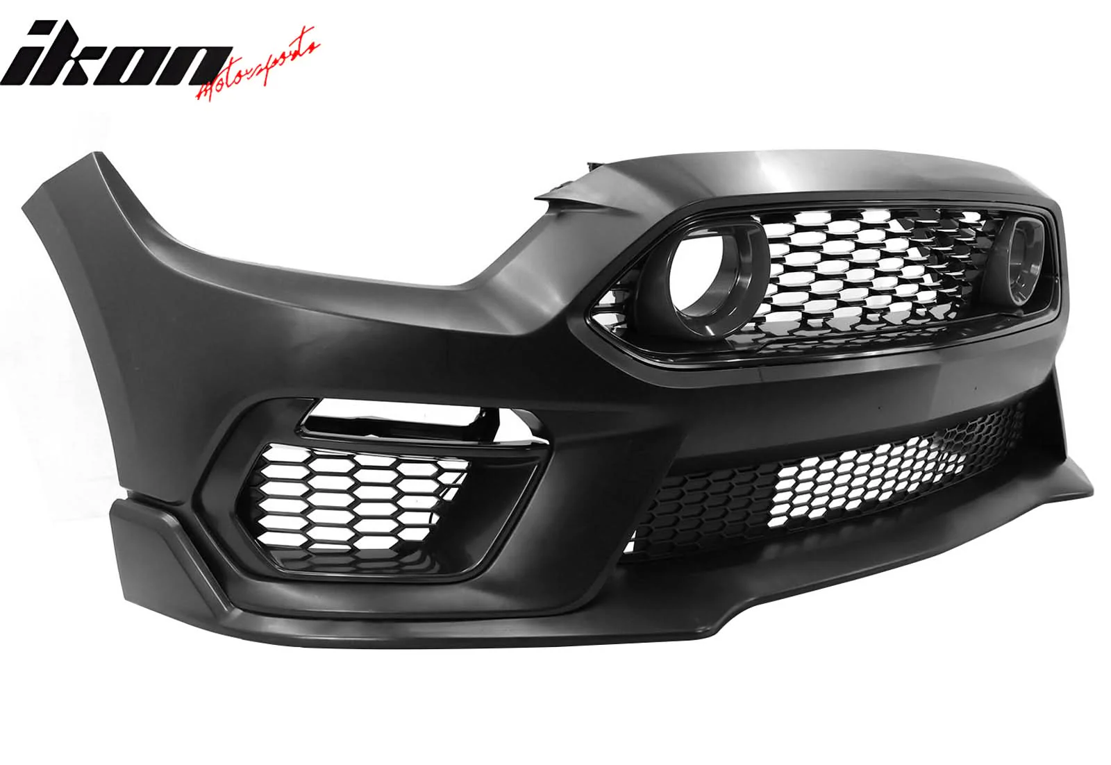 2015-2017 Ford Mustang Front Bumper Cover Lower Upper Grills W/ LED - Image 5