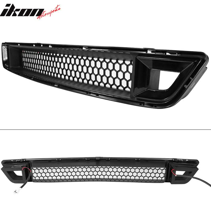 2015-2017 Ford Mustang Front Lower Grille With Smoked DRL LED Light - Image 4