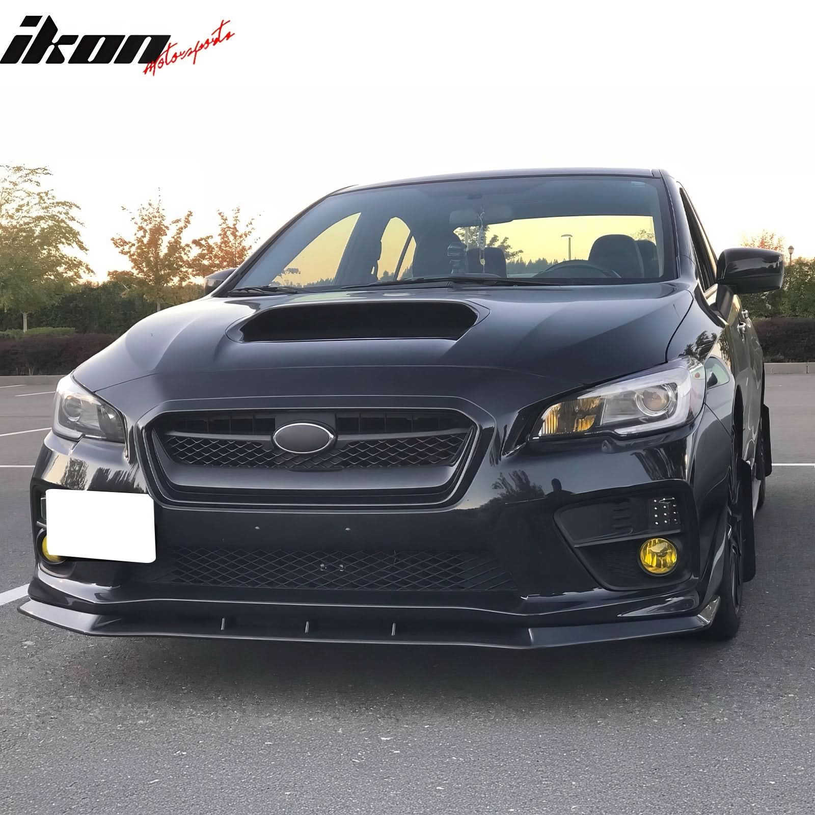 2015-2017 Subaru WRX STI MPX Style Gloss Black Front Bumper Lip PP 3PC - Image 3