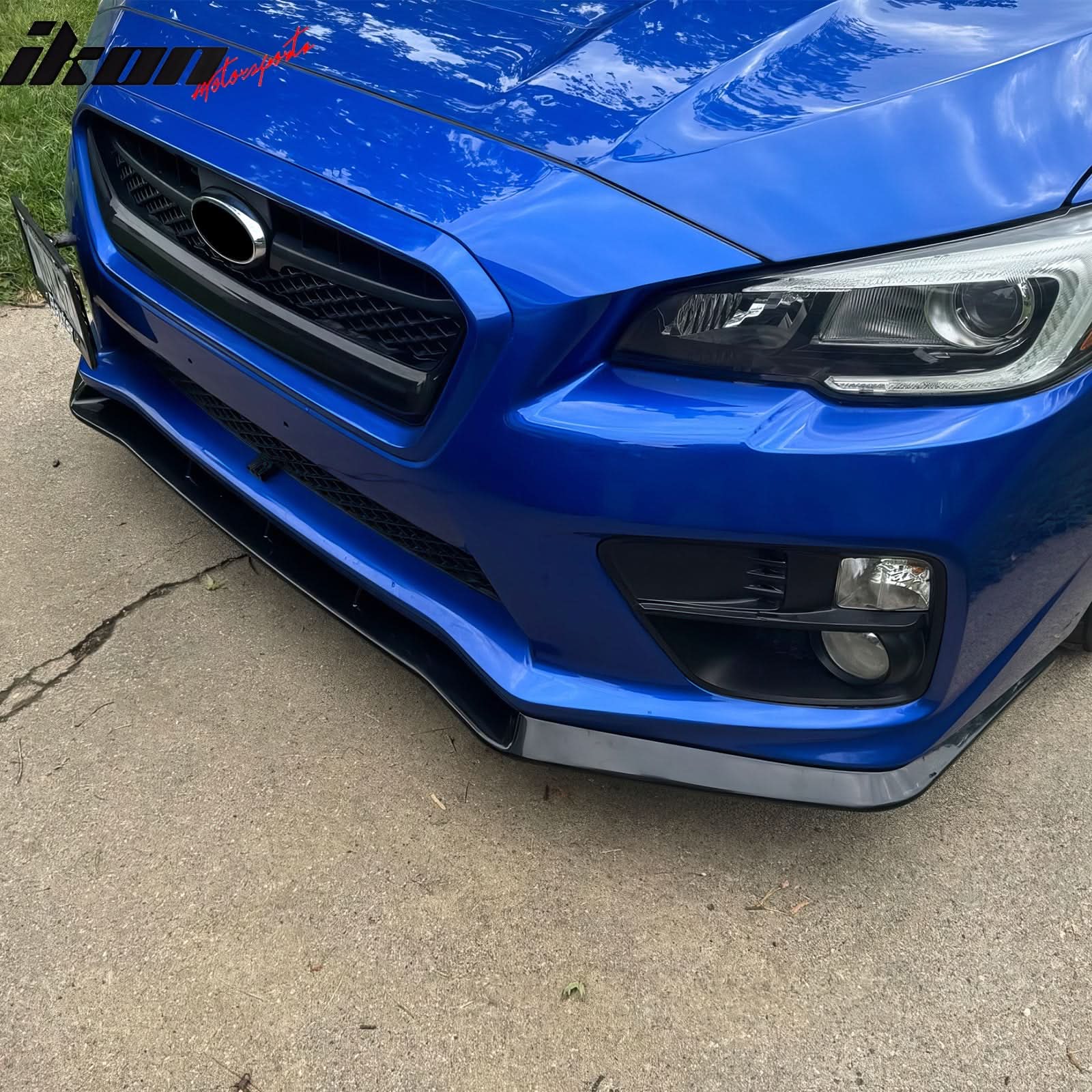 2015-2017 Subaru WRX STI MPX Style Gloss Black Front Bumper Lip PP 3PC - Image 4