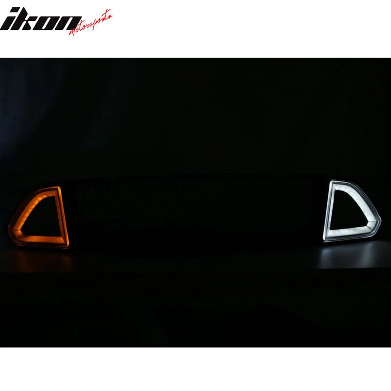 2015-2017Â Ford Mustang Front Upper Mesh Grille Smoked DRL Turn Signal - Image 7