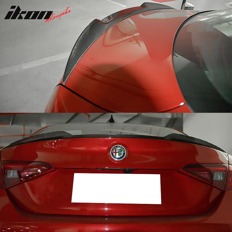 2015-2018 Alfa Romeo Giulia OE Style Rear Trunk Spoiler Carbon Fiber - Image 5