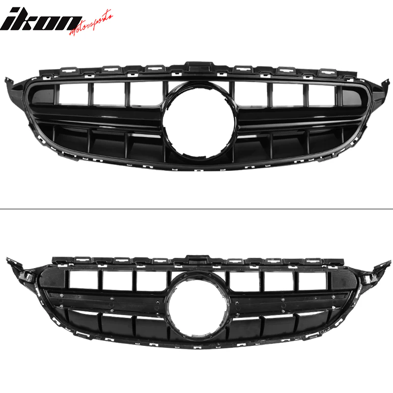 2015-2018 Benz C Class W205 AMG Sport Vertical Black Front Grille - Image 3