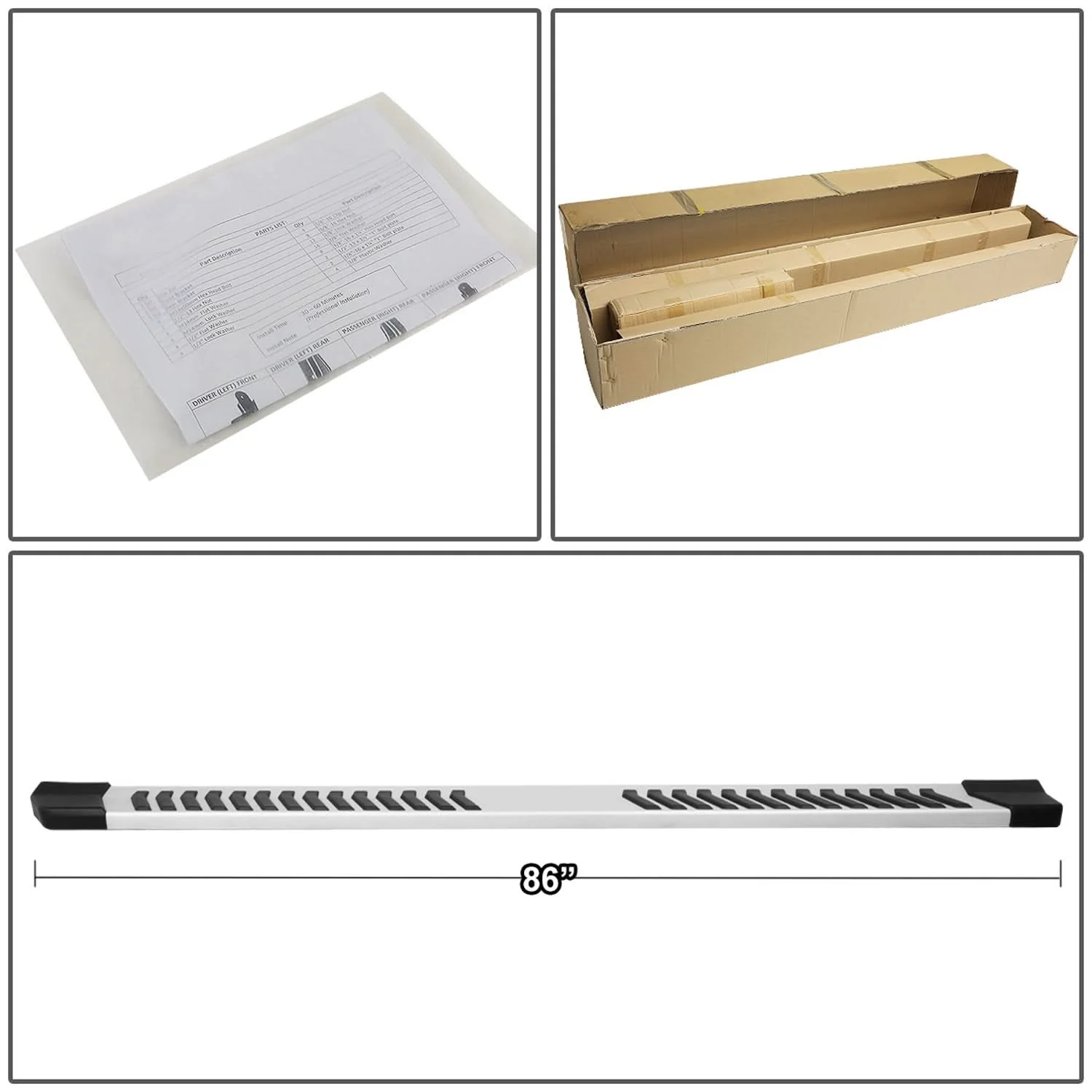 2015-2018 Ford F-150 Crew Cab 6" Oval Nerf Bars - Aluminum - Image 6