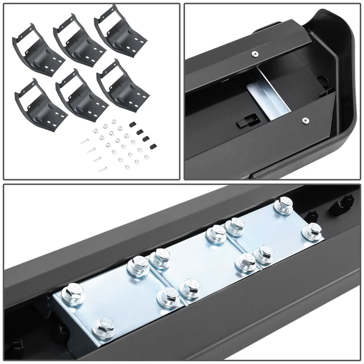 2015-2018 Ford F-150 Super Crew Cab Black Nerf Bars - Image 2