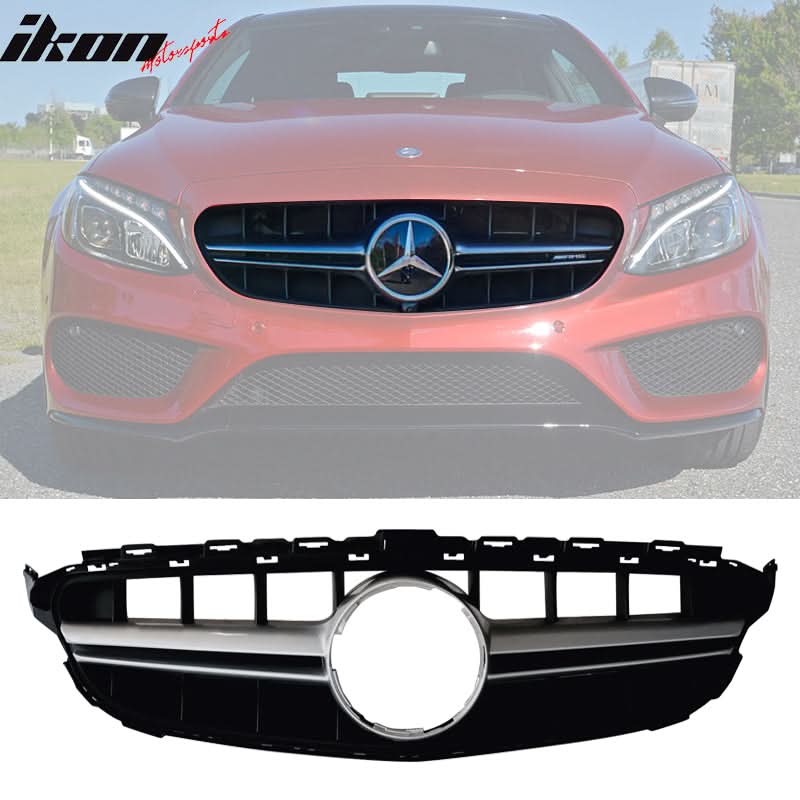 2015-2018 Mercedes-Benz W205 C Class C63 Front Bumper w/ Silver Grille - Image 2