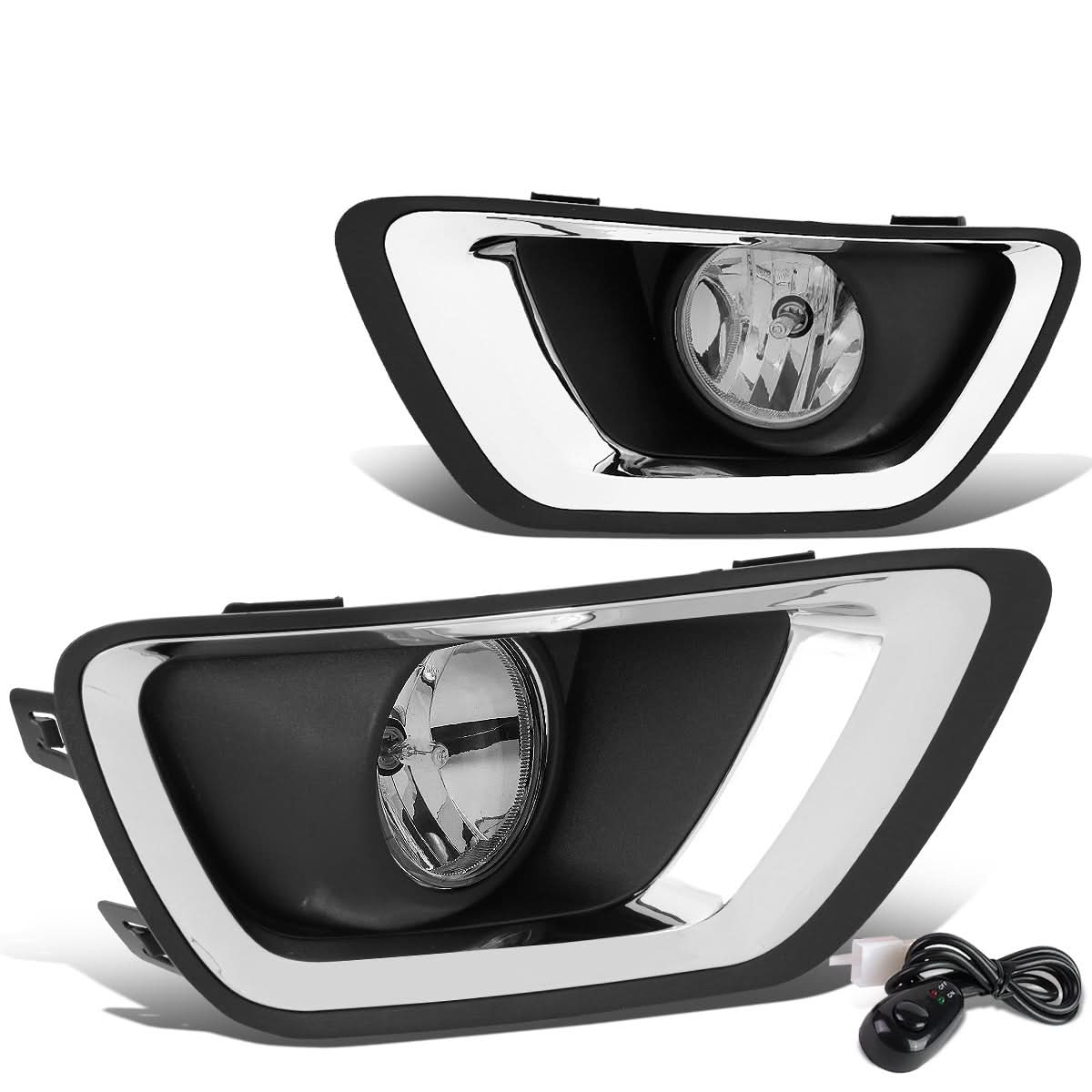 2015-2019 Chevrolet Colorado Fog Lights with Switch Chrome Bezel - Image 2