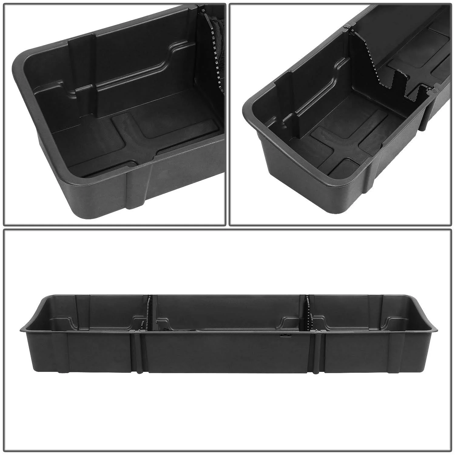 2015-2019 Ford F-150 Crew Cab Seat Storage Box - Black - Image 5