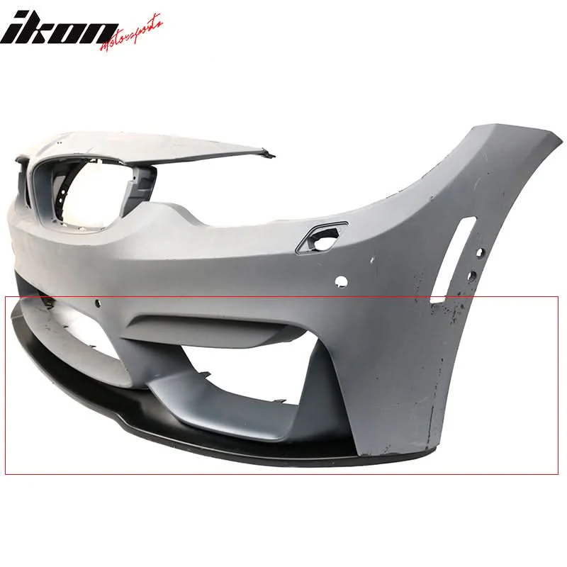 2015-2020 BMW F80 M3 F82 M4 MDP Style PU Front Bumper Lip Spoiler - Image 2