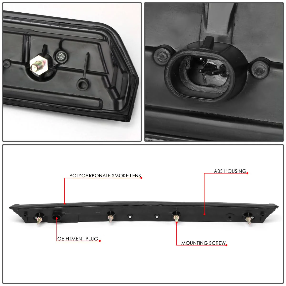 2015-2020 Chevrolet Tahoe / Suburban LED 3rd Brake Light - Black/Smoke - Image 4