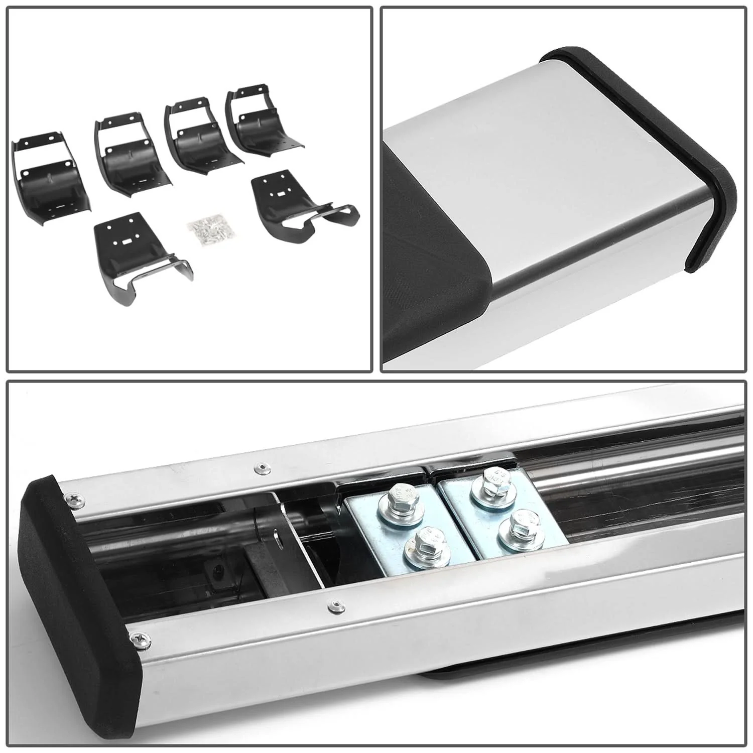 2015-2020 Ford F-150 F-250 F-350 Crew Cab 5" Nerf Bars Chrome/Black - Image 5