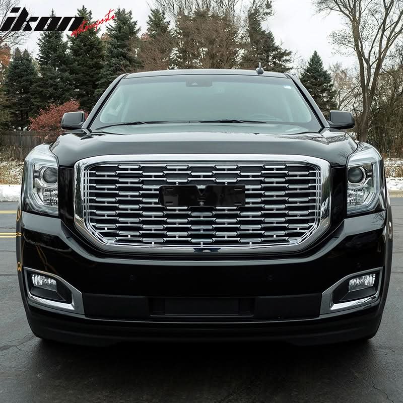 2015-2020 GMC Yukon Denali Style Chrome Front Upper Grille ABS - Image 3