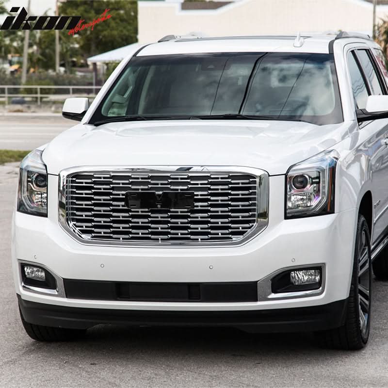 2015-2020 GMC Yukon Denali Style Chrome Front Upper Grille ABS - Image 4