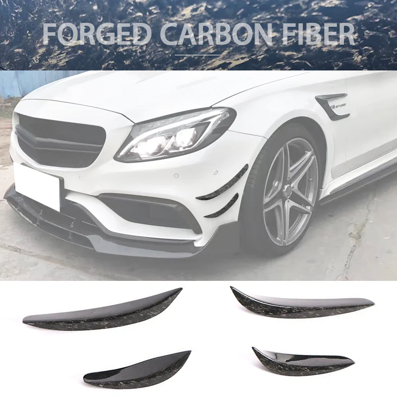 2015-2021 Benz C-Class W205 Front Bumper Splitter Forged Carbon Fiber - Image 10