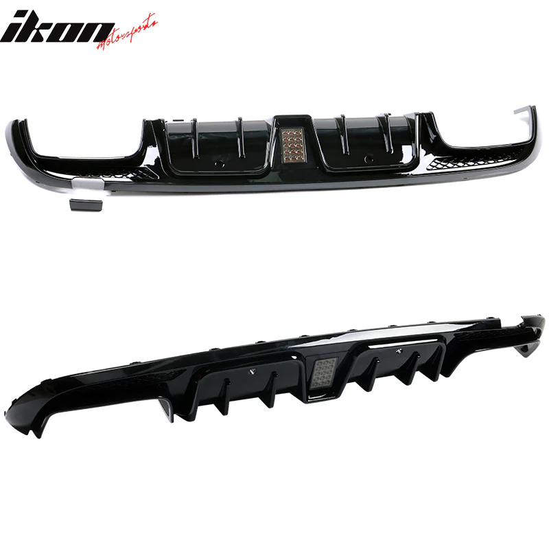 2015-2021 Benz C W205C63 C63S AMG B Style Rear Diffuser + Exhaust Tips - Image 5