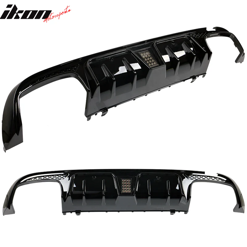 2015-2021 Benz C W205C63 C63S AMG B Style Rear Diffuser + Exhaust Tips - Image 7