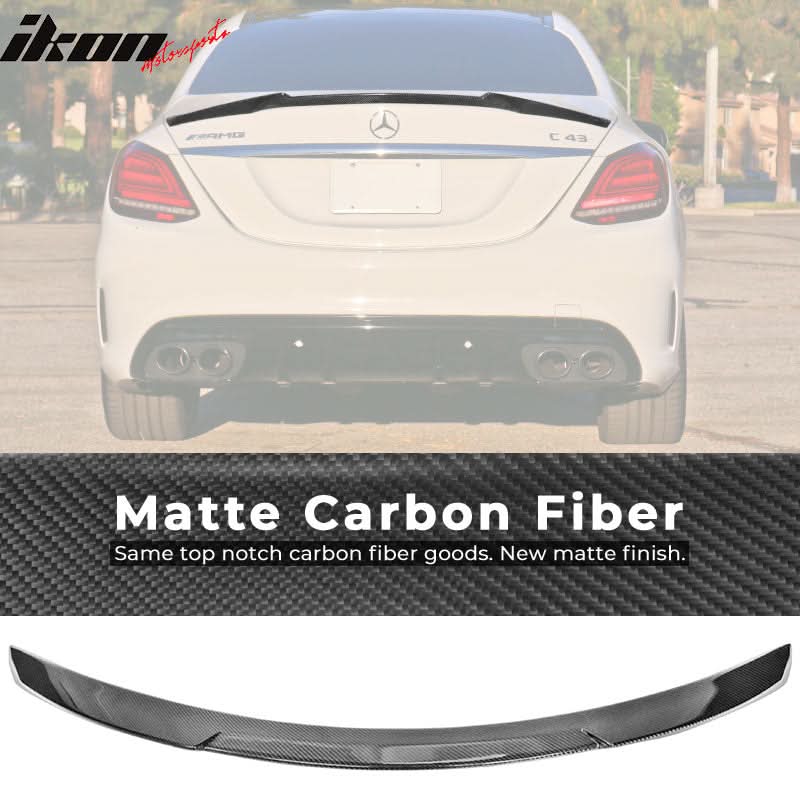 2015-2021 Benz W205 C Class ML Style Rear Trunk Spoiler Carbon Fiber - Image 4