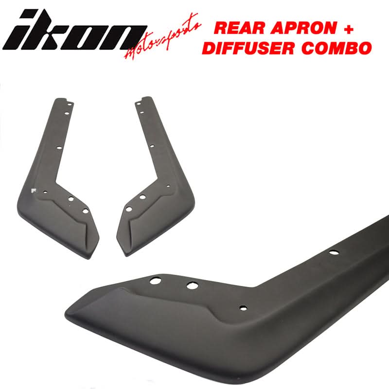 2015-2021 Subaru WRX STI 2 Piece Rear Aprons + Rear Diffuser ABS - Image 2