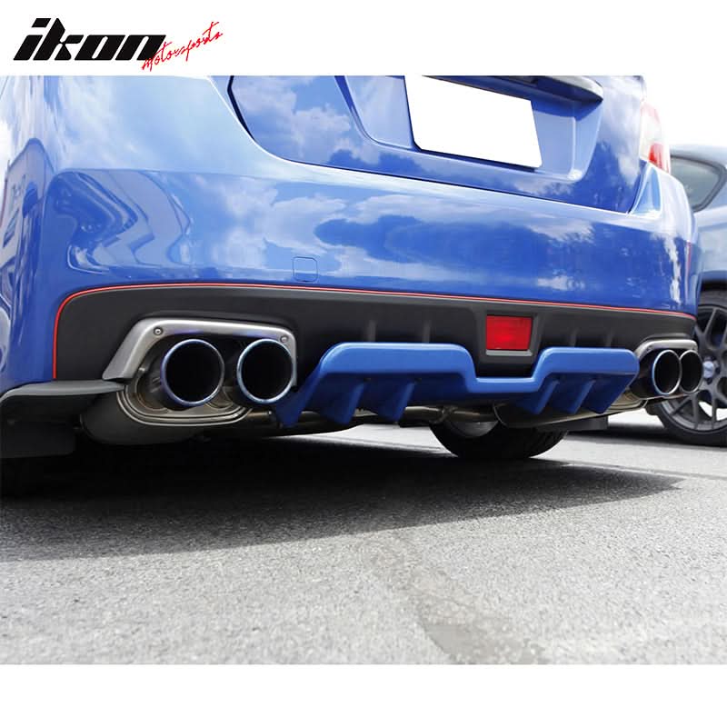 2015-2021 Subaru WRX STI H Style Matte Black Rear Bumper Lip Diffuser - Image 3